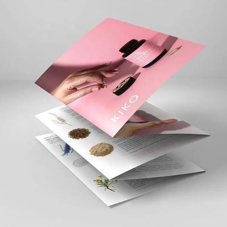 A3 A4 Art Paper Custom Flyer Brochure Full Color Printing Free Design Commercial Advertising Wholesale Service