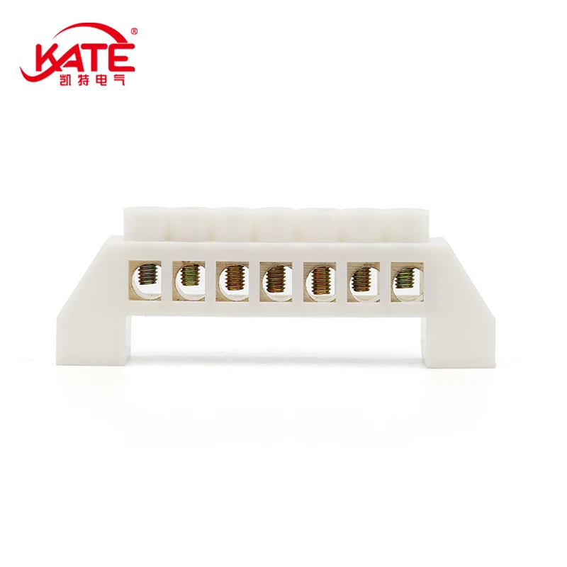 DIN Rail Terminal Block Bridge Type Neutral Ground 5/7/10/12 Hole Distribution Box Neutral Terminal Block Electrical Connector