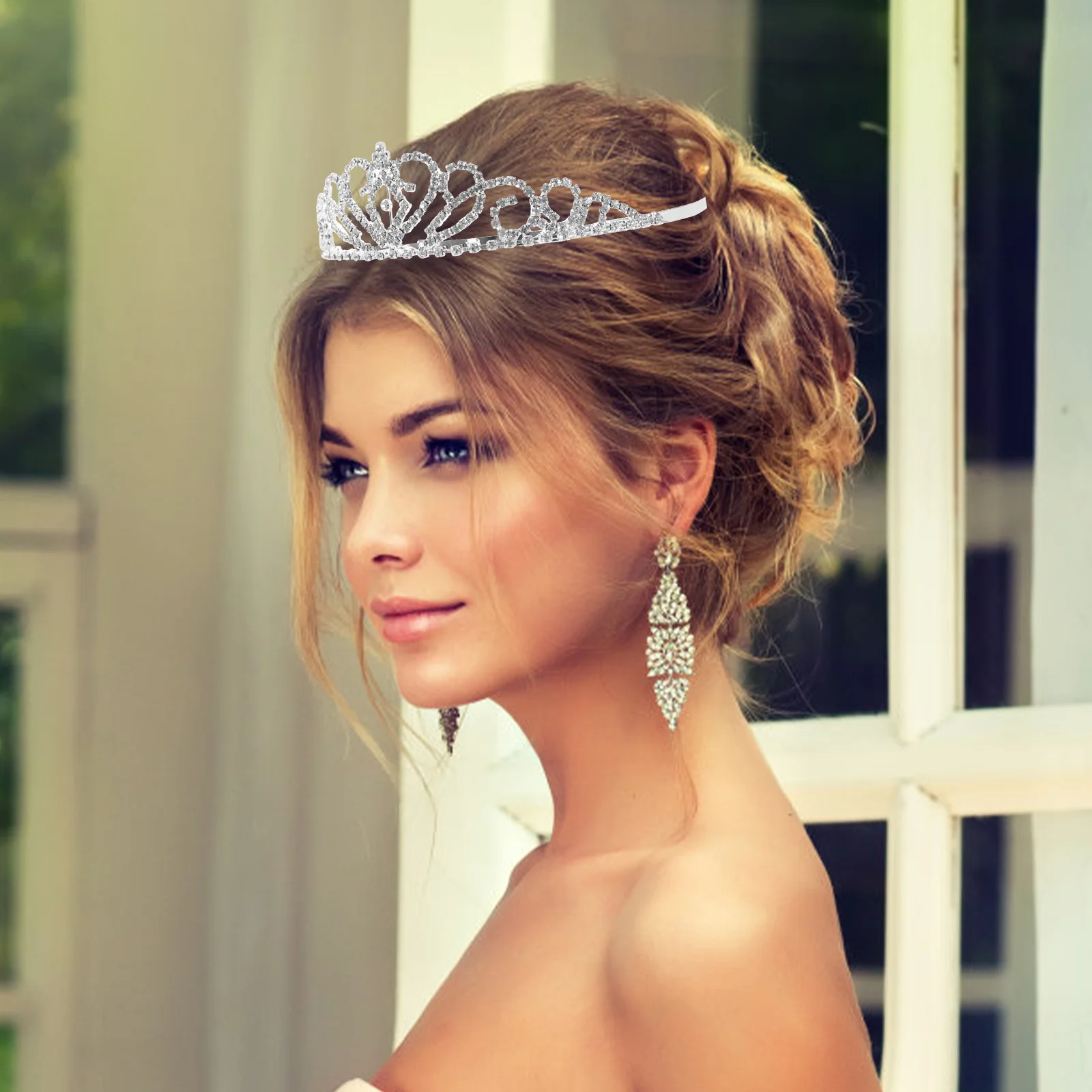 

Rhinestone Tiara Comb Wedding Bridal Crown Headpiece For Women Durable Elegant Hair Accessories Tiara Hair Comb Crown For Bride