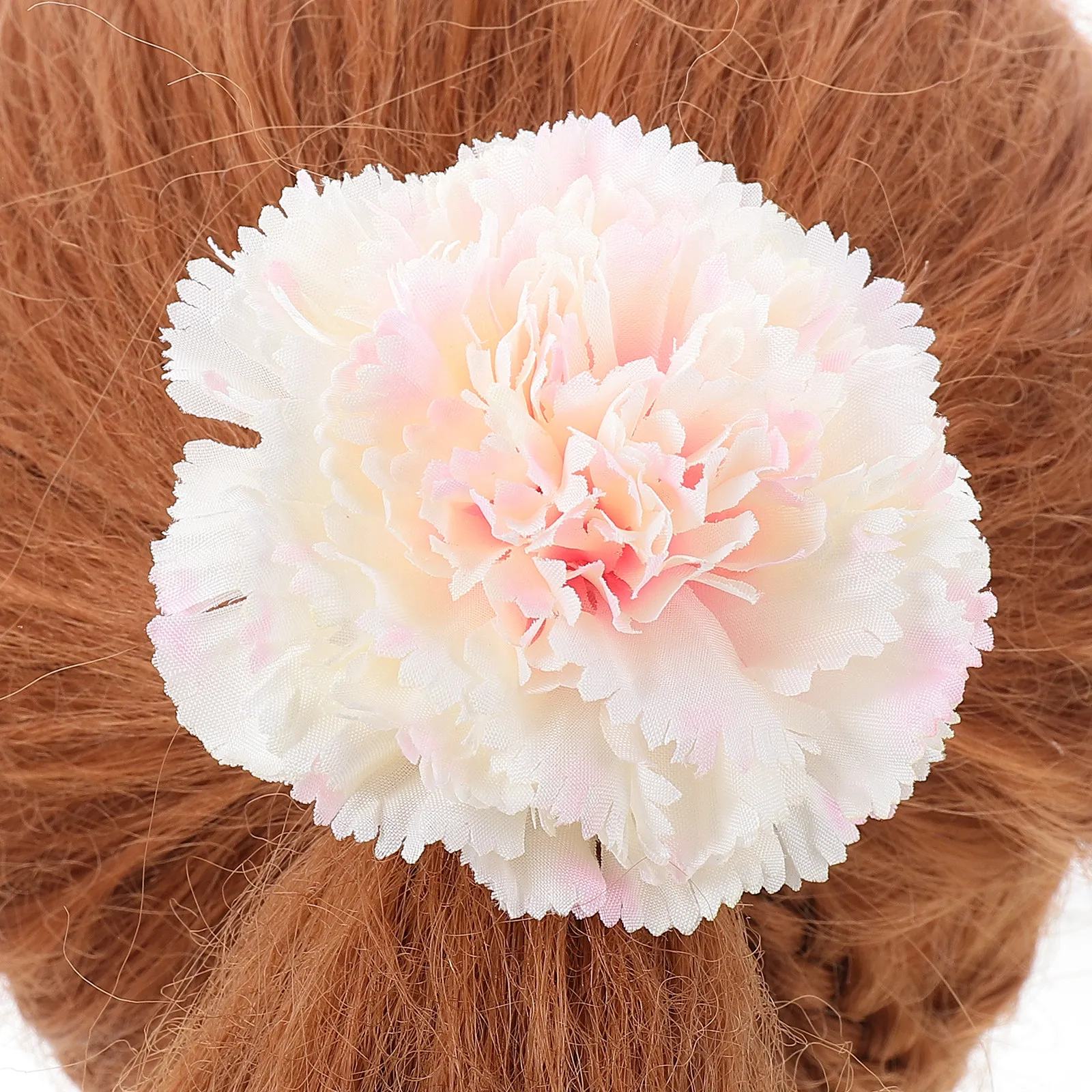 

4Pcs Layered Sturdy Fabric Carnation Floral Hair Clips for Women Wedding Bridal Prom Birthday Party Photo Shoot Flower Hair