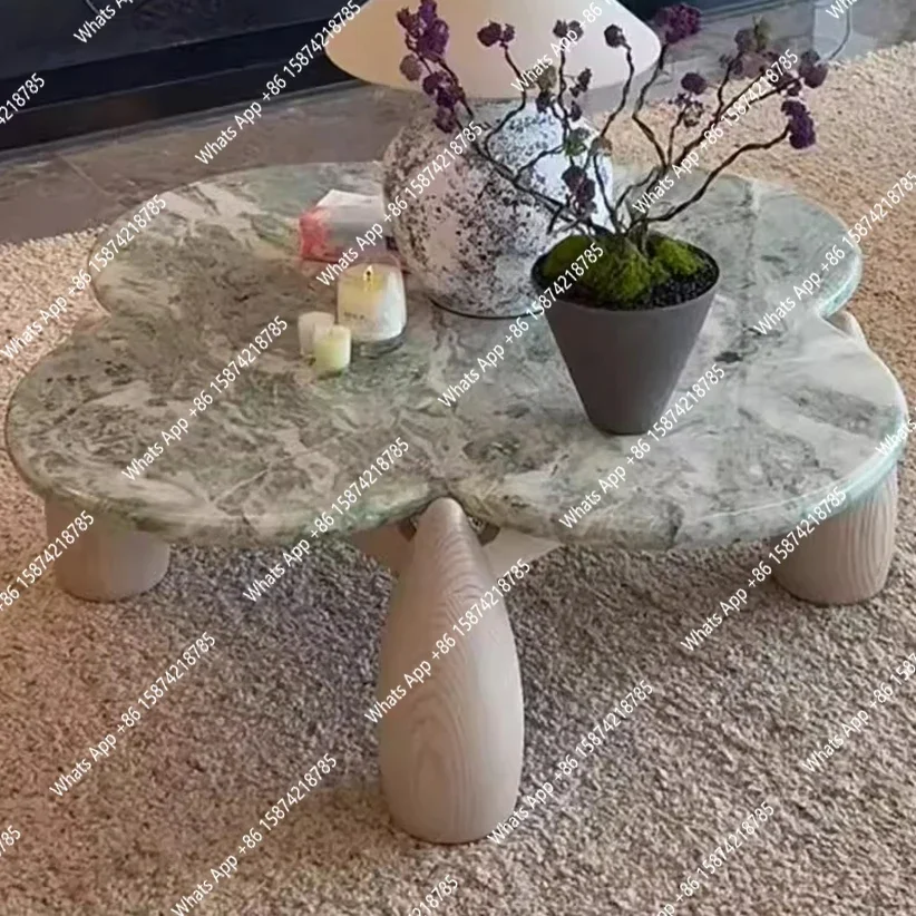 

X Mountain Stream Coffee Table, Vintage Marble Design For Small Space, Modern Luxury, Heat & Scratch Resistant, Customizable