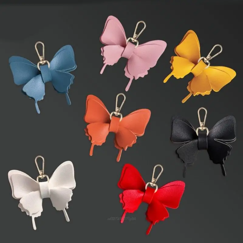 X5XA Tối Giản Da PU Túi Bướm Mặt Dây Chuyền Móc Khóa Thiết Thực Phụ Kiện Thời Trang Thanh Lịch Đựng Chìa Khóa Dành Cho Nữ