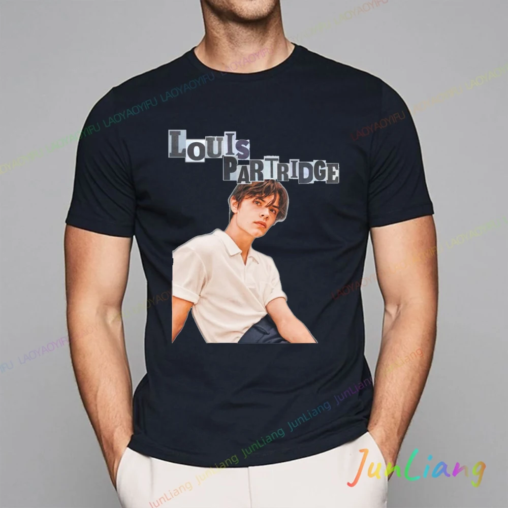 Louis Partridge Y2k Clothes Fans Gift Men's Clothing Movie Unisex 100% Cotton Original Mens T-shirts Harajuku Goth