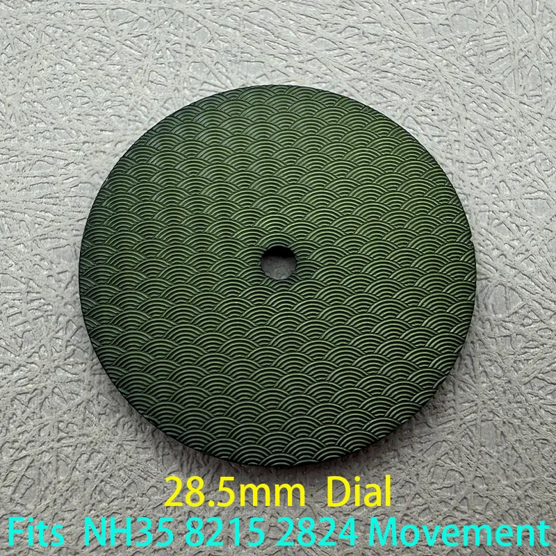 28.5mm dial and fish scale pattern design, suitable for NH35 2824 8215 2836 movement watch modifications accessories