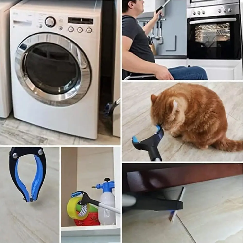 Foldable Grabber With 360° Swivel Clip Hand Litter Reachers Pickers Extendable Portable Gripper Extender Pick Up Tool