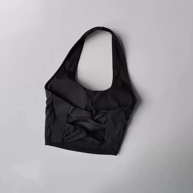 Sexy Neckholder-Sporttop für Damen, stoßfest, für Laufen, mit schönem Rückendesign, professioneller Pilates-Trainings-BH, Fitness-Yoga-Unterwäsche-Anzug – Detail 17