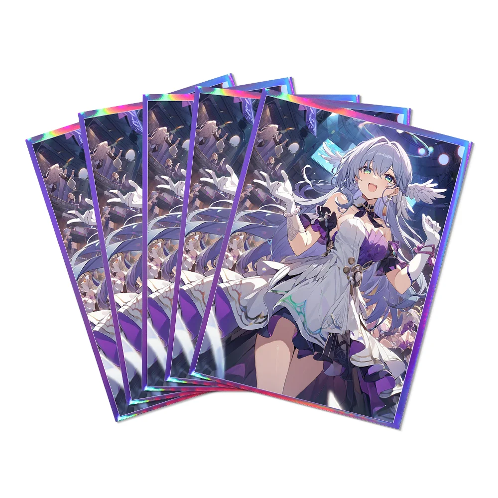 60 PCS High Quality 67x92mm Laser Card Sleeves Protector for PTCG /Game Cards,PP Durable Card Sleeves