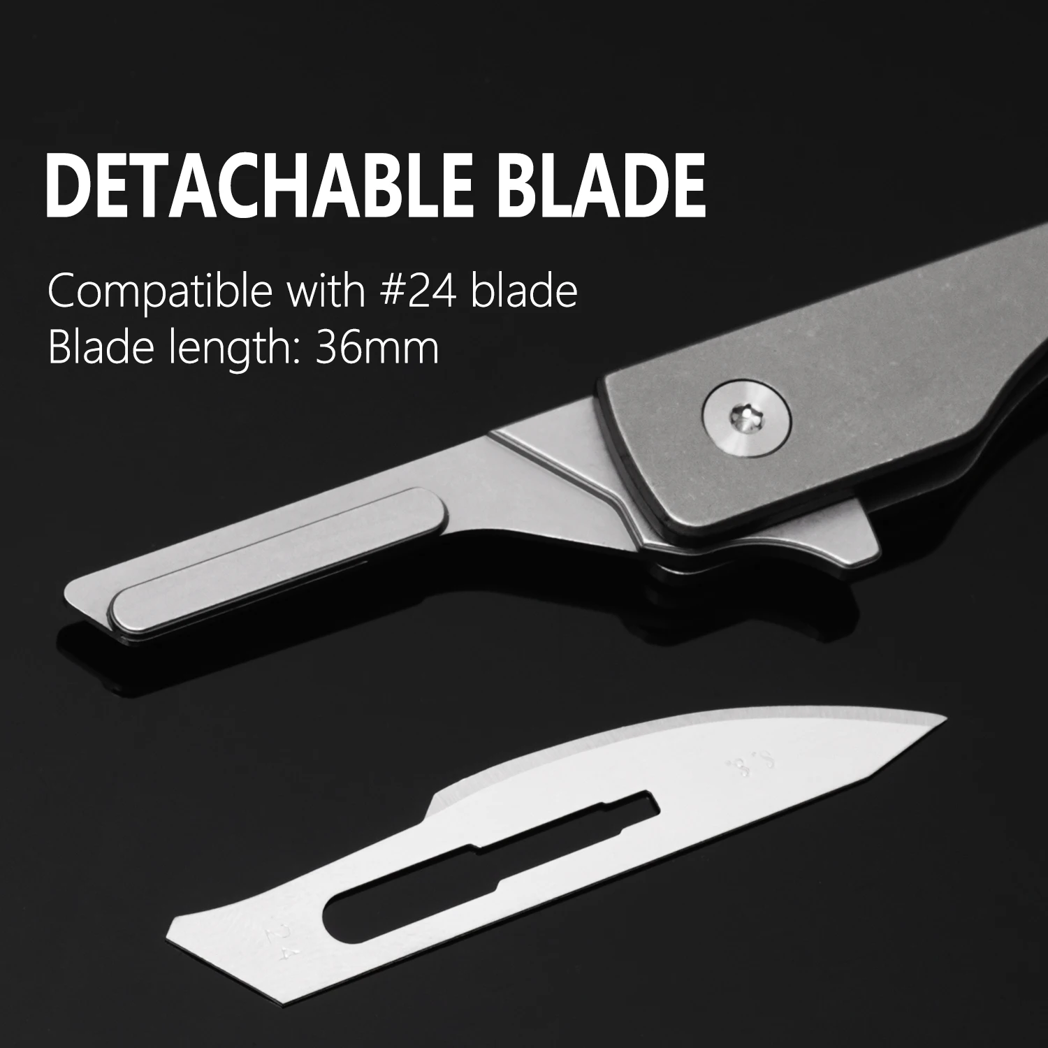 Titanium Alloy Folding Scalpel #24 Stainless Steel Surgical Blade Pocket  Knife Outdoors Portable Multifunctional DIY Hand Tool