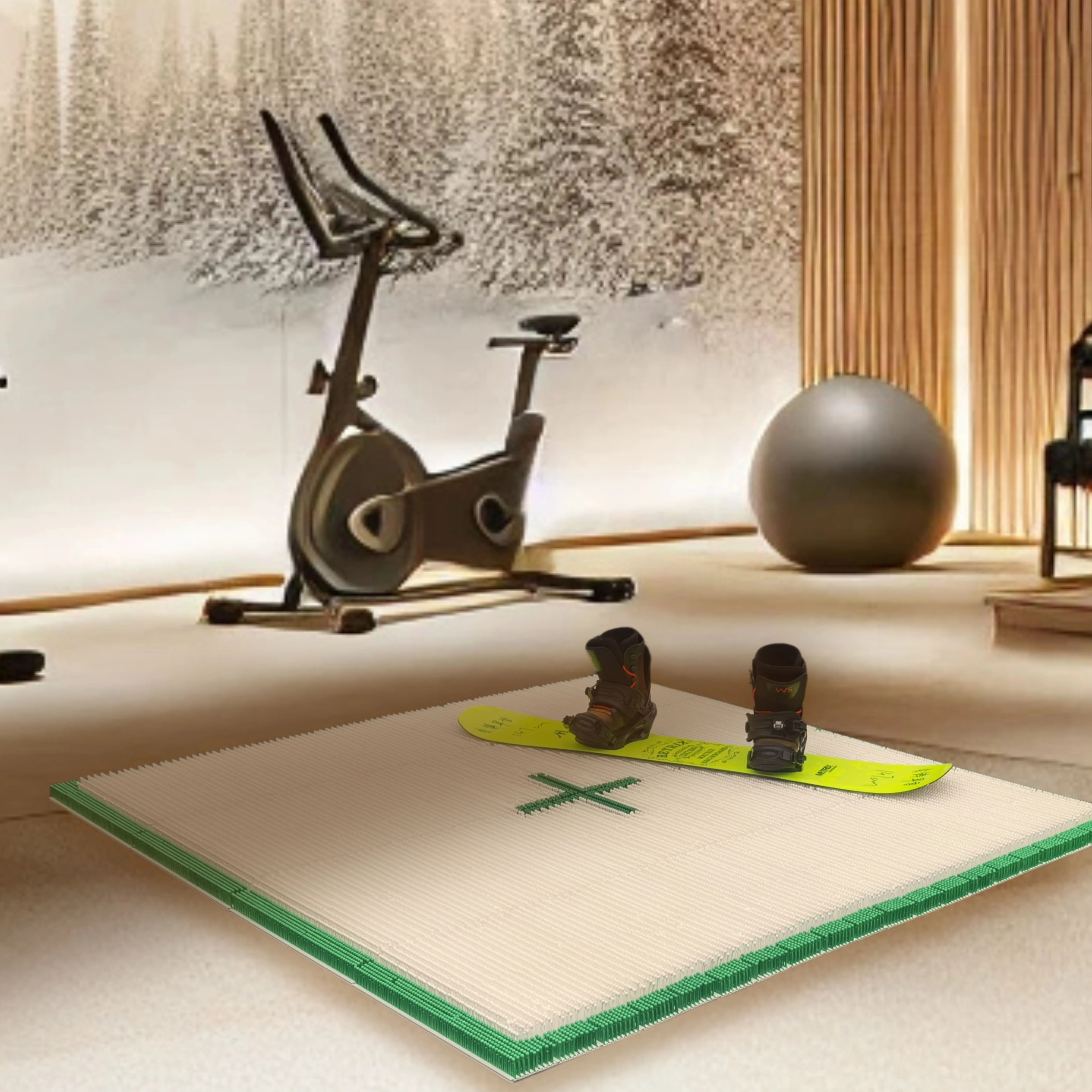 

JFdryski-1215h6PHsq3, Mat For Snowboard Trick At Home, 3 Sqm, Mushroom Ski Mat, Ground Ski Tricks Practice