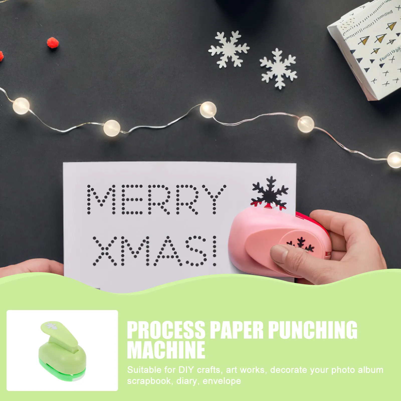 DIY Crafts Paper Punch Manual Hole Puncher Scrapbook Paper Punch Lightweight Portable Puncher for Handmade Cards Tags