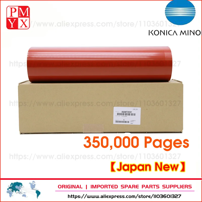 Новая японская A5AW720300 A5AW720301 для KONICA MINOLTA Bizhub C1085 C1100 C6085 6110 фьюзер пленка ремень стены 350K страницы