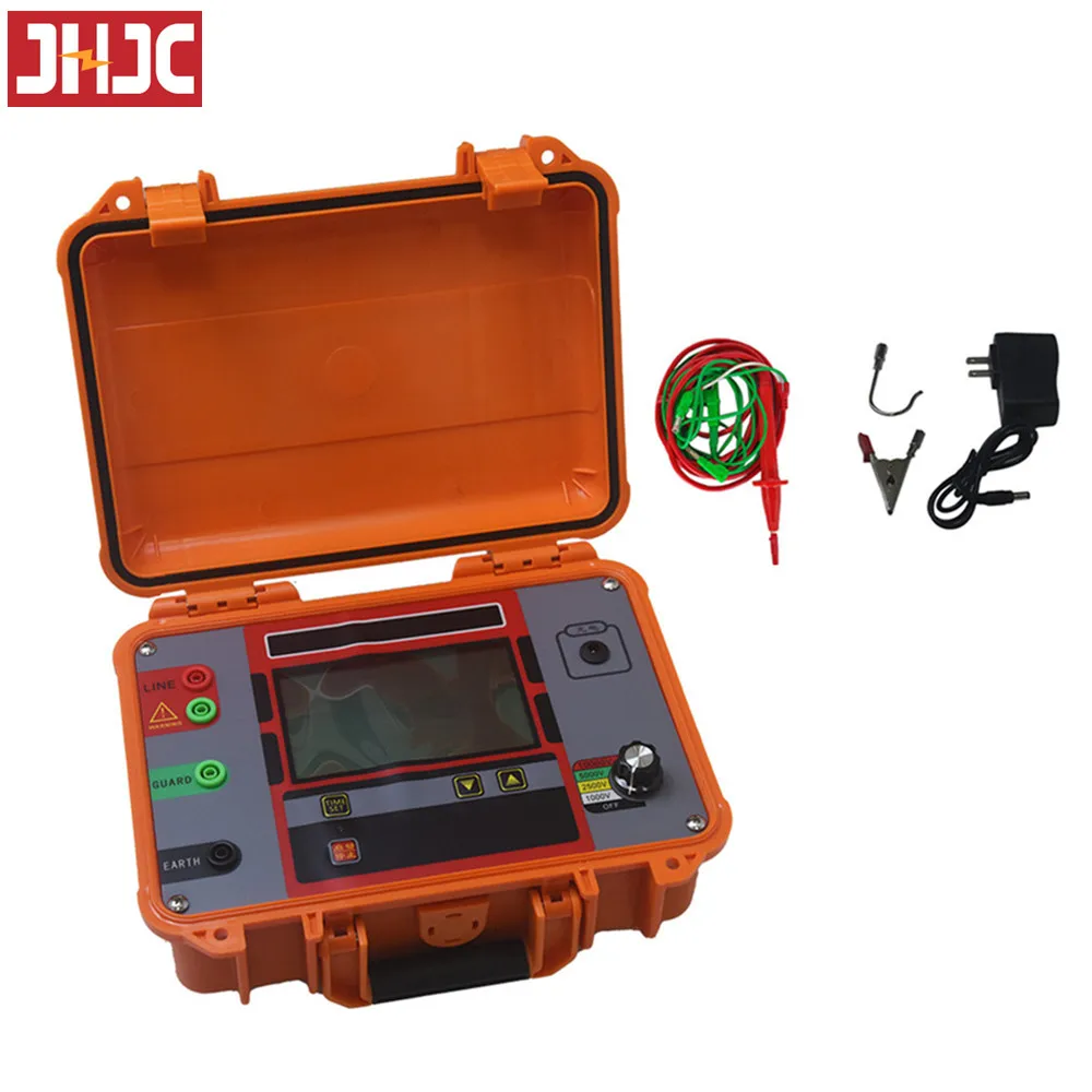 Portable Digital Insulation Resistance Tester Meter Megameter 5000V/10000V Non Earth Ground Resistance Tester 1T Ω Megameter 