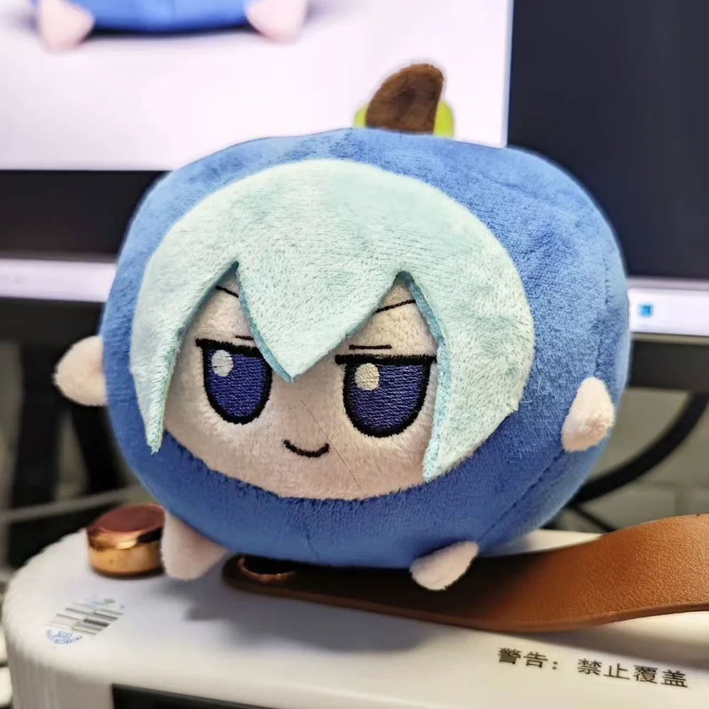 Game Touhou Project Cirno Cosplay Doll Q Version Apple Plush Stuffed Cotton Doll Collectible Room Decoration