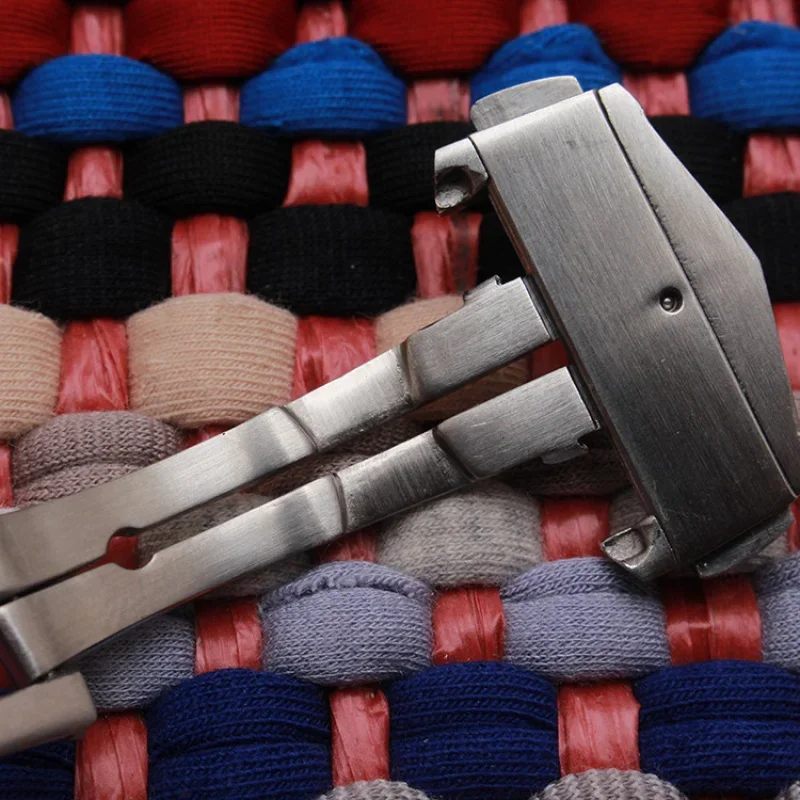 for Omega deployment folding clasp accessories 316L pointed stainless steel bracelet buckle watch strap 18mm