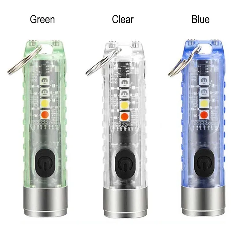 S11 Mini Flashlight Outdoor Lamps Keychain 400 Lumens IP65 Waterproof Emergency Torch High Brightness Lighting Tools