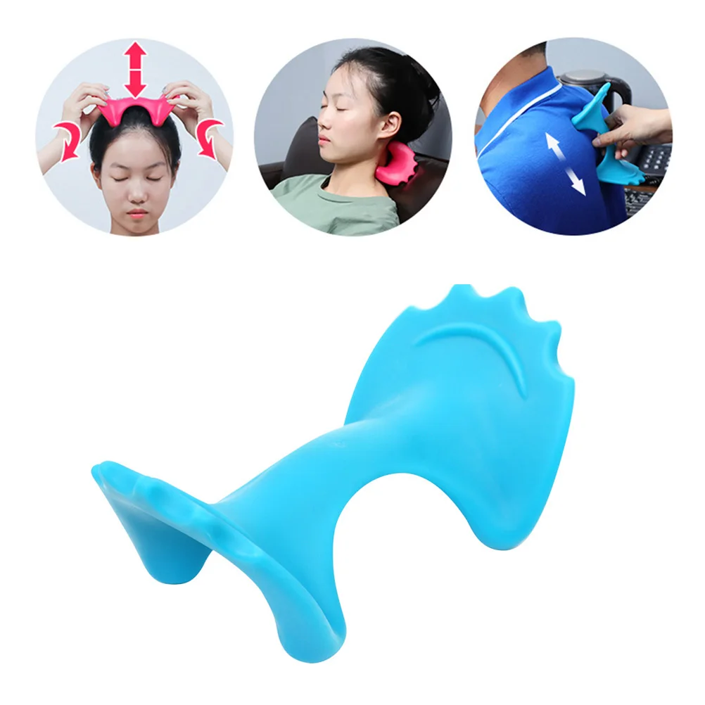 

Cervical Massager Ball Manual Neck Massage Tool For Muscle Relaxation Stress Relief Ergonomic Pain Relief Device Blue