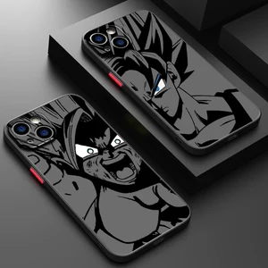 Mewah D-Dragon Ball Goku Buram Tembus Pandang untuk Casing Ponsel Apple iPhone 15 14 13 12 11 X XR X 8 7 SE Pro Max Plus Casing Ponsel Funda Mini 8 penjualan terbaik fundas dragon ball - №
