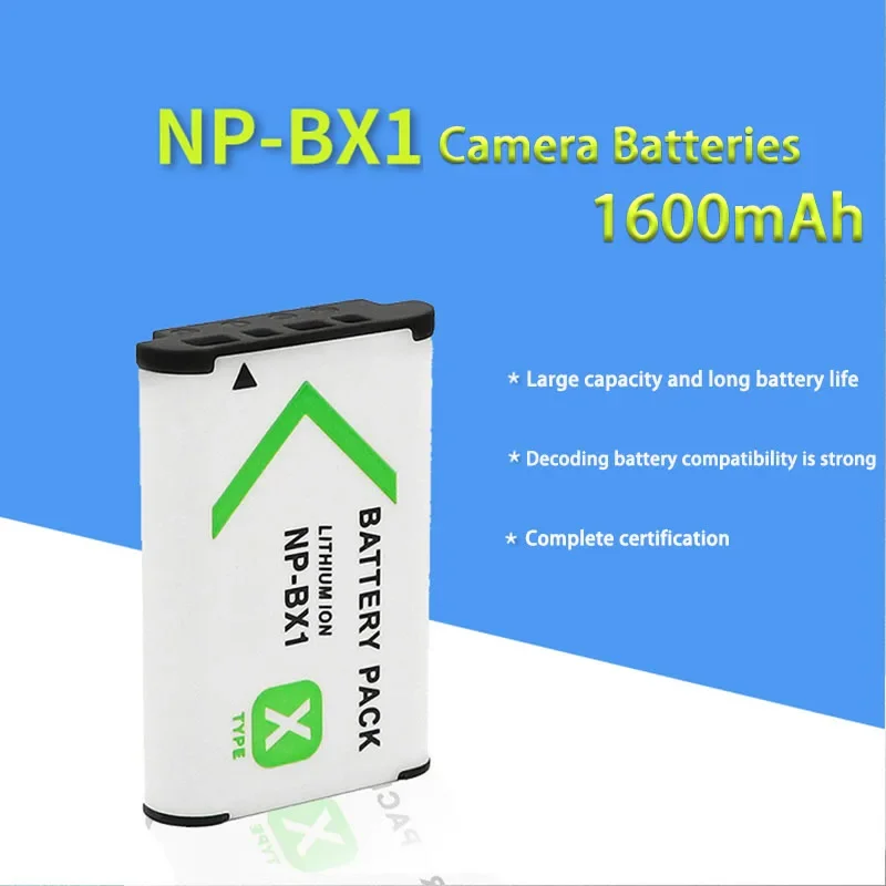 NP-BX1 Battery 1600mAh For Sony DSC-WX350 HX60 HX400 H400 HX50 RX100M3 RX1R RX100M2 HX300 RX100 RX1 PJ410 X405 PJ240E