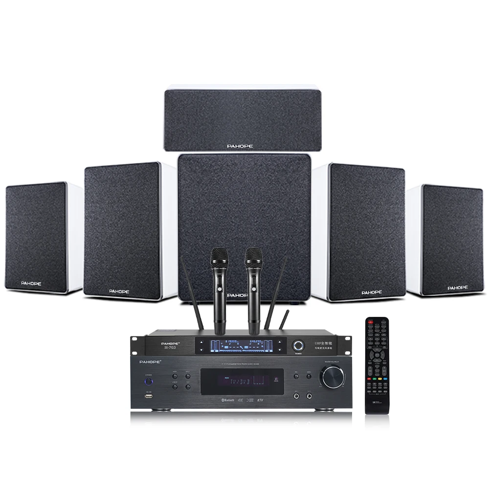 5.1 Home Theater Speaker System DTS 3D/4K Surround Sound with Blu-ray USB Aux Functions for Home Use
