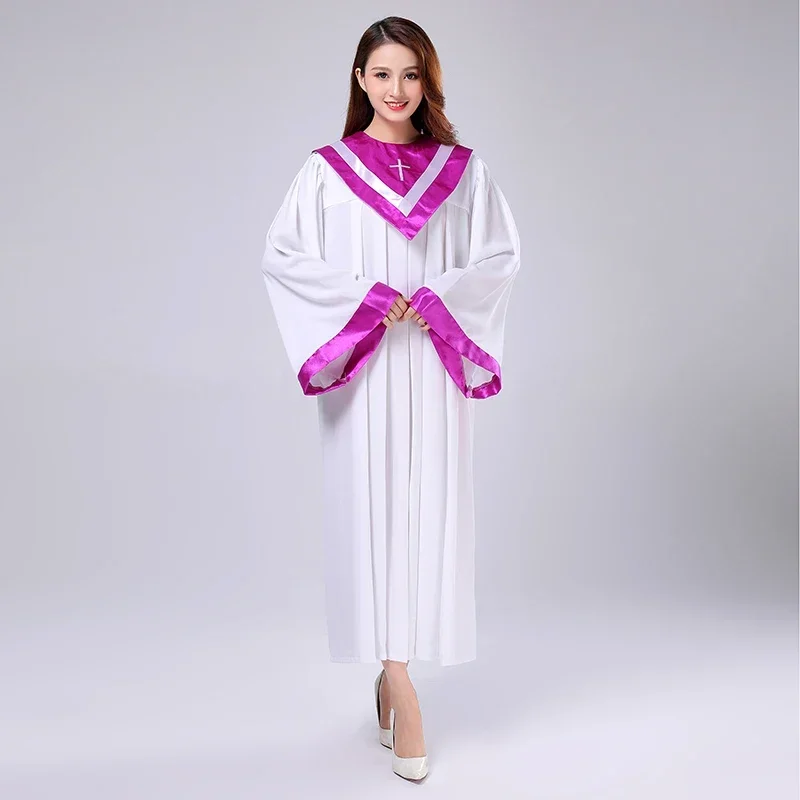 Robes de clergé personnalisées, service de classe de poésie, costume de nonne, robe de chant chrétien, vêtements hystylisés, tenue de robe de chorale d'église chrétienne