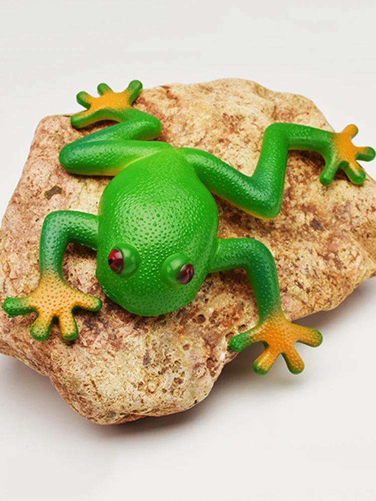 Jouet grenouille à presser souple, réducteur d'anxiété, jeu sensoriel, Animal, Fidget, jouet extensible pour cadeaux de fête d'anniversaire