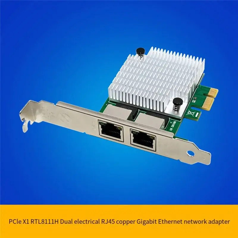 ABRI-Gigabit Ethernet Network Card NI Dual Port Network Adapter 1000Mbps High-Speed LAN Network Card For Win7/8/10