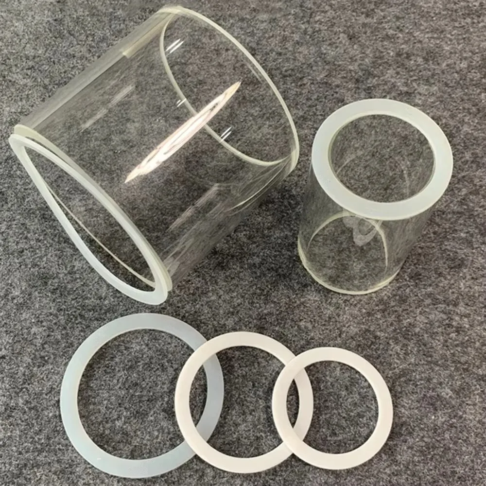 28-500mm White VMQ Slicone Rubber Flat Gasket Washer For Sight Glass diopter Homebrew 5 PCS