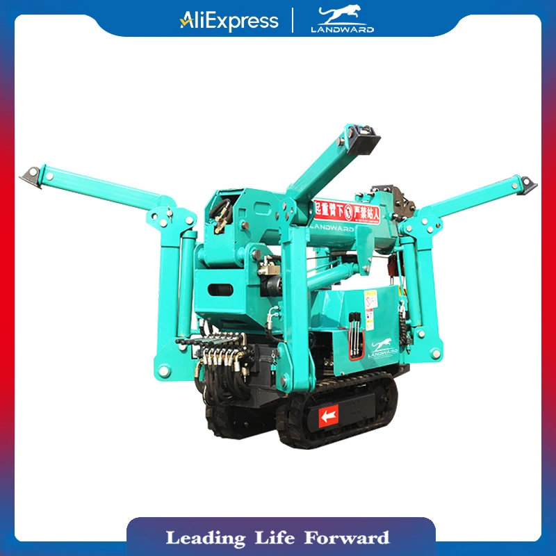 China Manufacturer Customized Large Telescopic Arm Lifting Aerial Work Vehicle 5 T Wireless Remote Control Electric Spider Crane