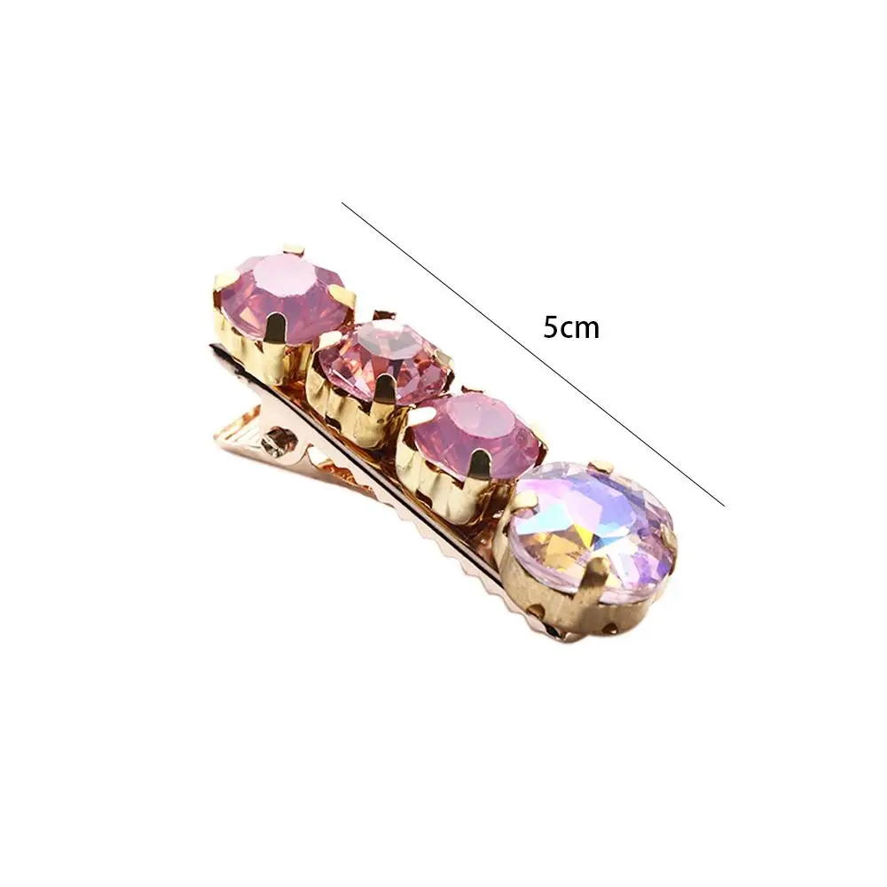 Small Barrettes Colorful Gem Girl Hair Clip Korean Style Headwear Rhinestone Hairpin Female Hair Accessories Beads Hair Clip