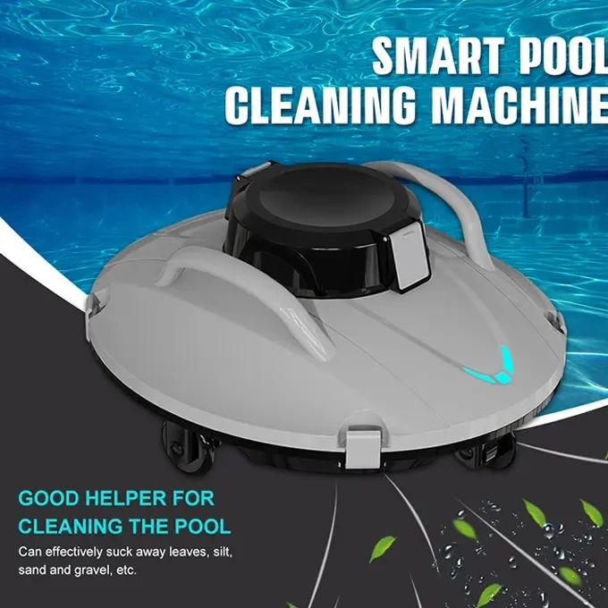 เครื่องดูดฝุ่นหุ่นยนต์สระว่ายน้ําคุณภาพสูงไร้สาย OEM / ODM หุ่นยนต์ทําความสะอาดอย่างรวดเร็วสําหรับสระว่ายน้ํา