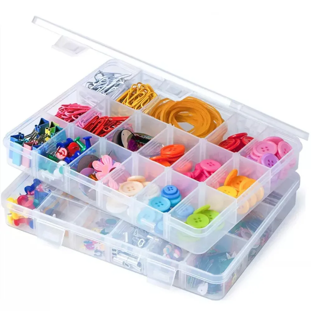 Plastic Kids Snack Box Multifunction Beaded Storage Box 18-Compartment Snack Box Parts Storage Box Separated Snackle Trays