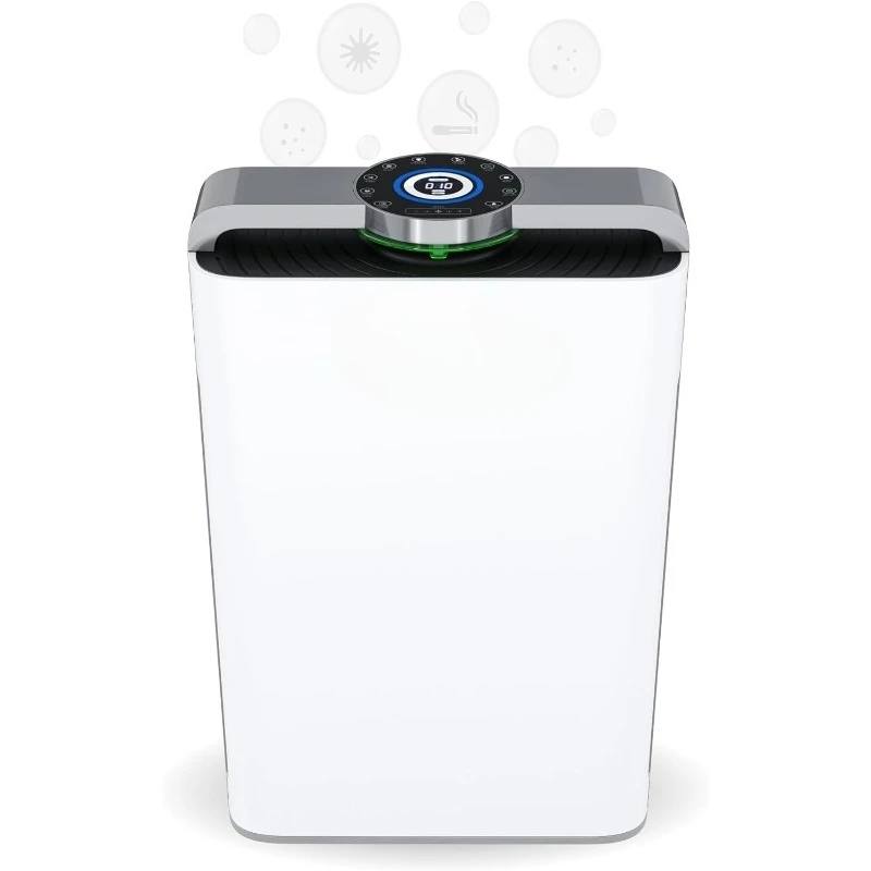Combo PH950 y humidificador para habitaciones grandes: HEPA, UV, ionizador, sensor PM2.5, catalizador de frío