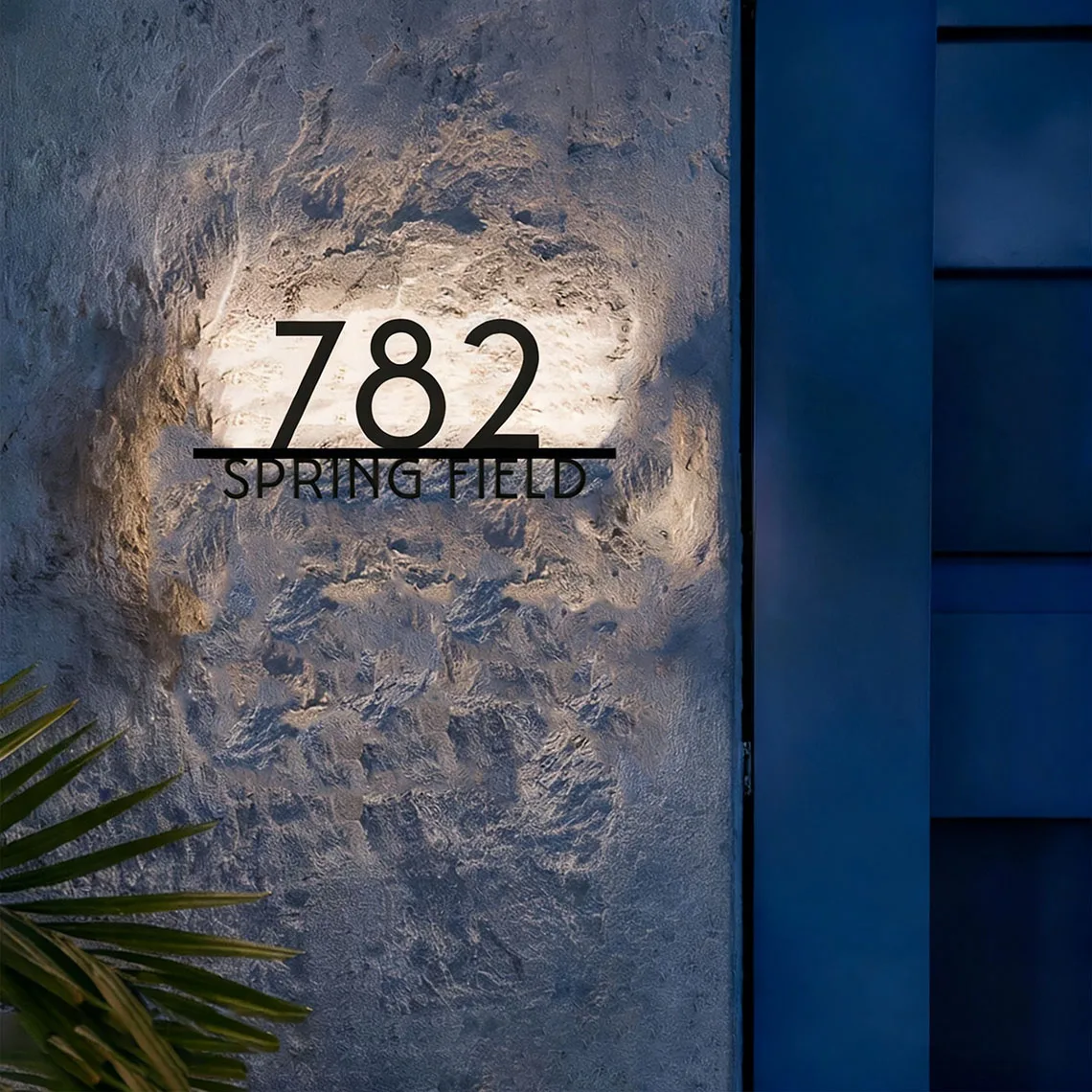 Modern Backlit LED House Number Sign Custom Illuminated Address Plate Personalized Address Numbers Street Name House Door Sign