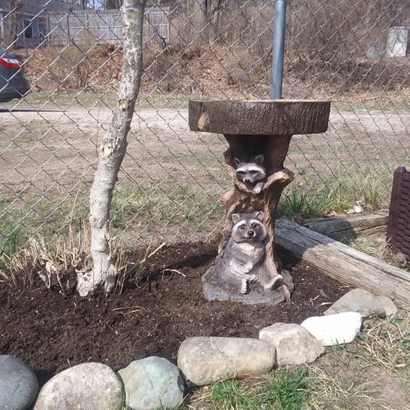 Żywiczny szop Birdbath Polyresin antyczny ogród oczko wodne antyczny ogród oczko wodne domu ogródek rzeźby zwierząt ozdoby