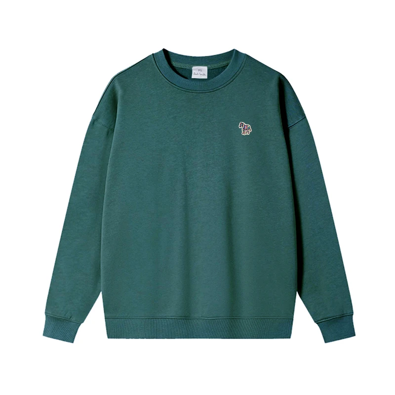 Sweat à capuche brodé petit zèbre pour hommes et femmes, sweat-shirt à col rond, haut de survêtement à manches longues, 100% coton, mode automne et hiver, nouveau