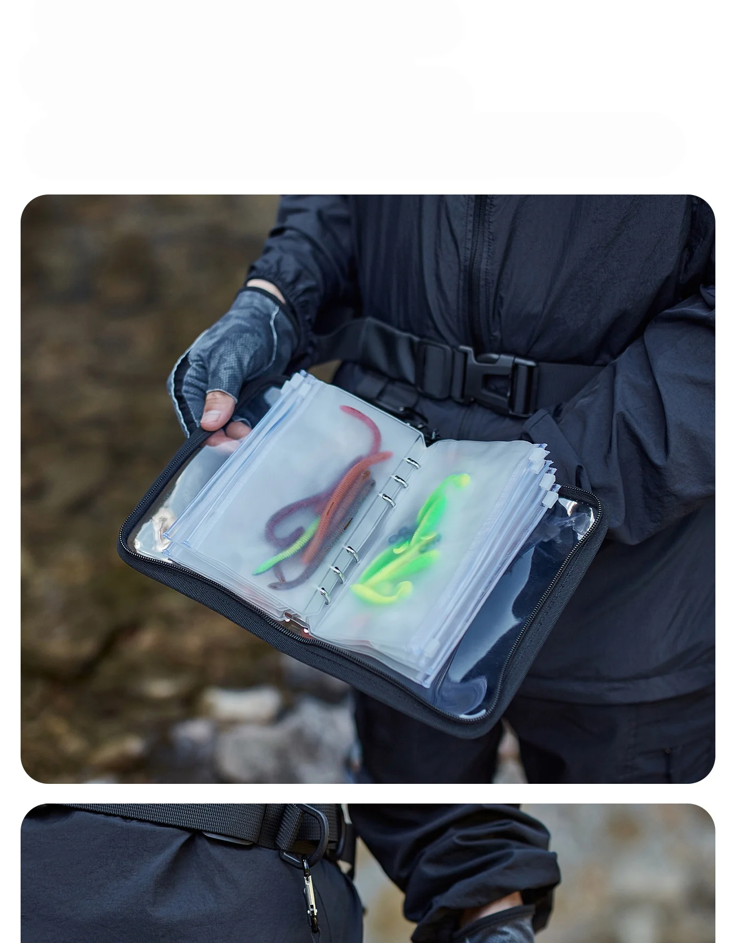 Luya Transparente gefälschte Ködertasche, PVC-Innentasche, geteilte wasserdichte Aufbewahrungstasche, Aufbewahrungstasche für Angeln, Sortierungszubehör – Detail 7