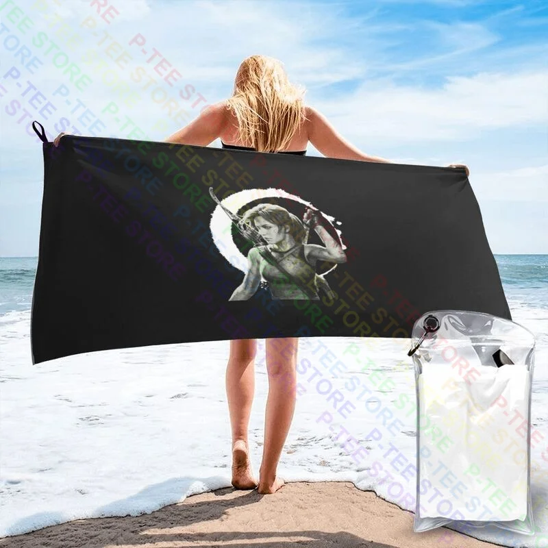 Shadow Of The Tomb Raider Lara Croft Quick dry Towel Printed Swimming Beach Blanket