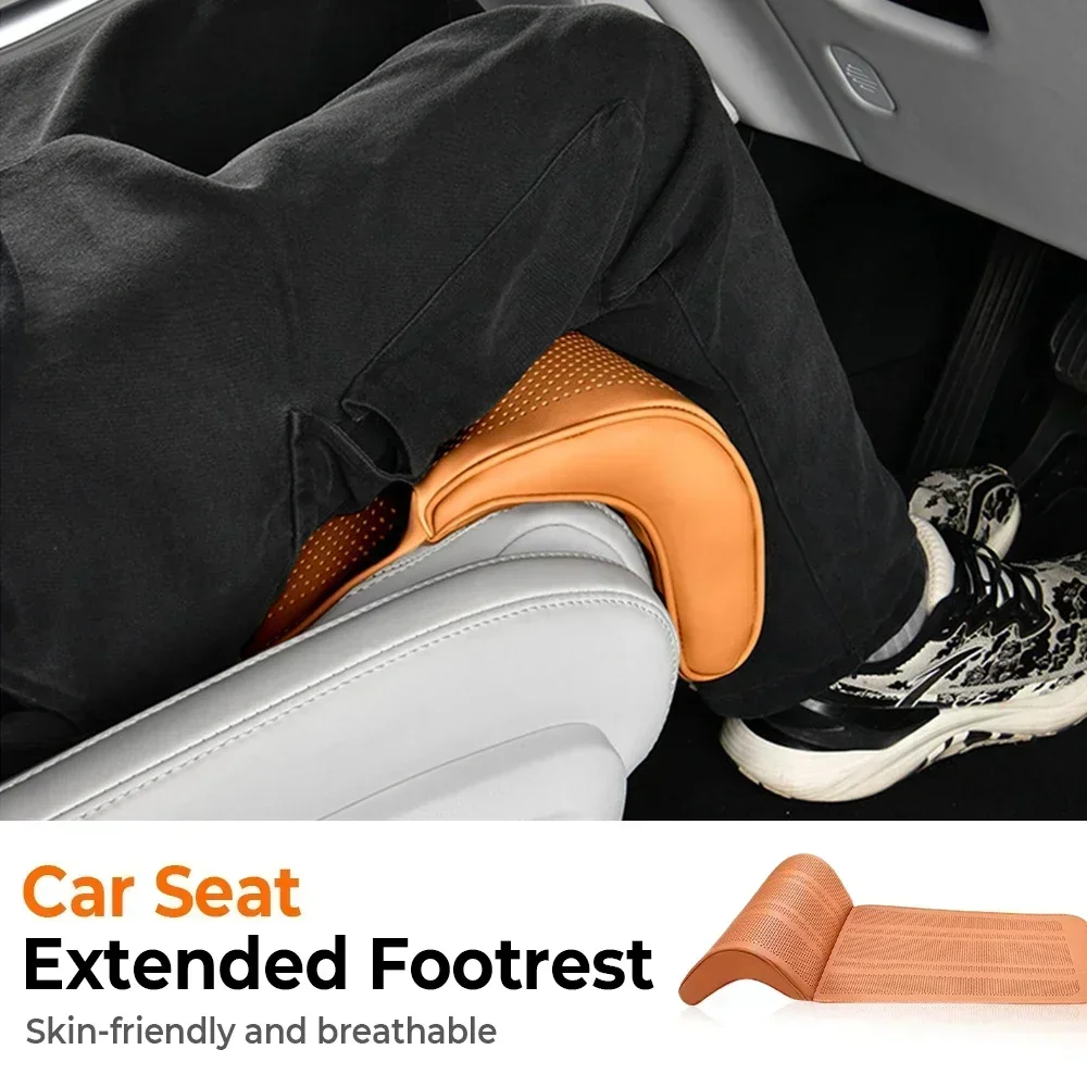 Car Seat Cushion with Leg Support Universal Protection Cover For Sedan with Extension Leg Rest Padding Relieve Fatigue