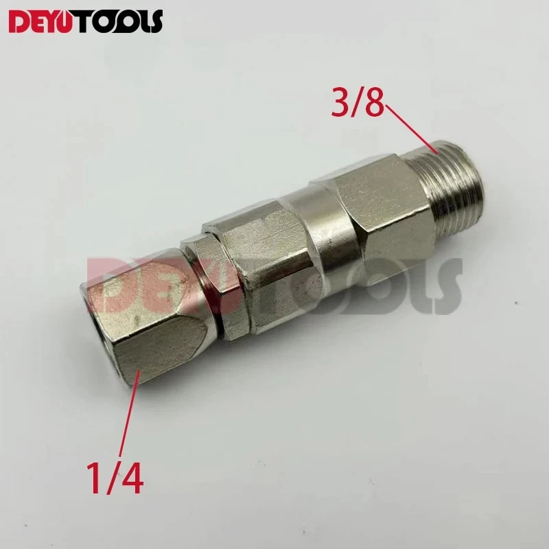 Stainless Steel Airless High-Pressure Spray Gun Hose Swivel Joint 3/8 to 1/4 Inch Compatible with Spray Painting Machines
