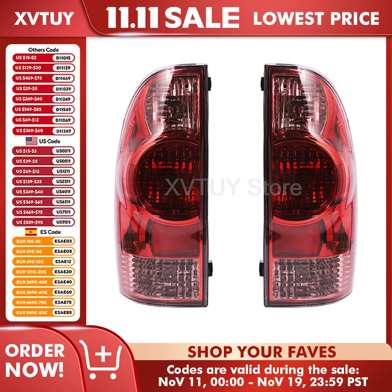 

LED Rear Tail Light For Toyota Pickup Tacoma 2005-2011 Brake Lamp Turn Signal Lights 81550-04160 81560-04160 Car Accessories