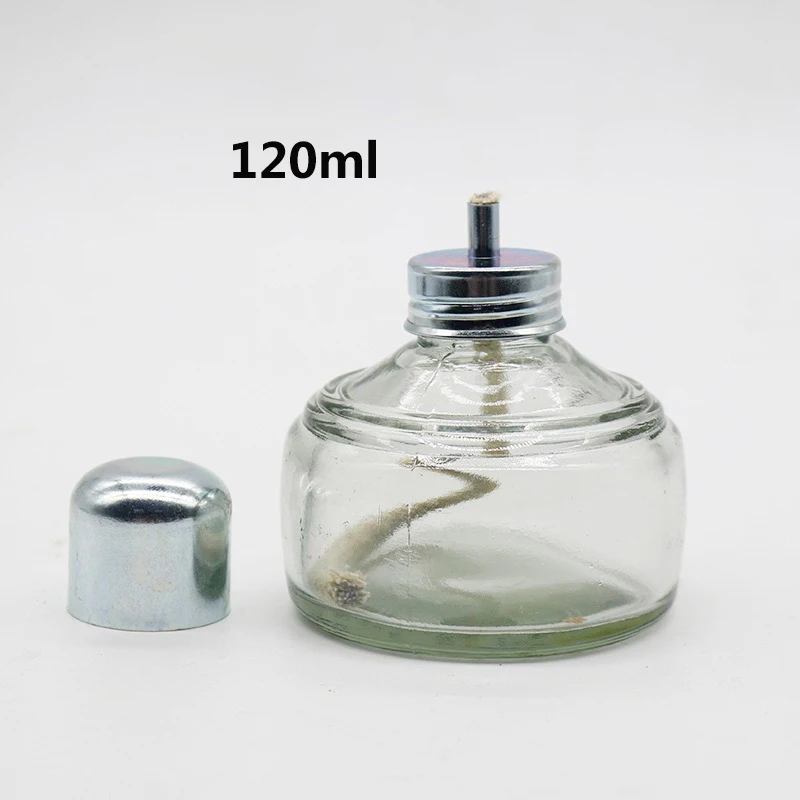 56H Factory Lab Technician Alcohol Lab Thickened Glass Alcohol Lamp Heated Sterilized with Metal Lid
