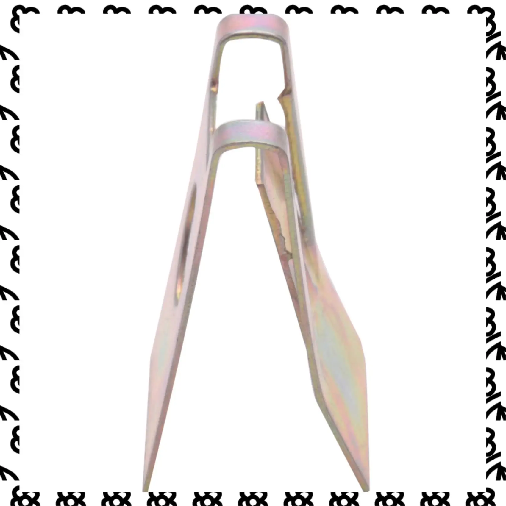 

A07I 100Pcs Bronze Tone Spring Metal Car Door Panel Spire Screw U-Type Clips