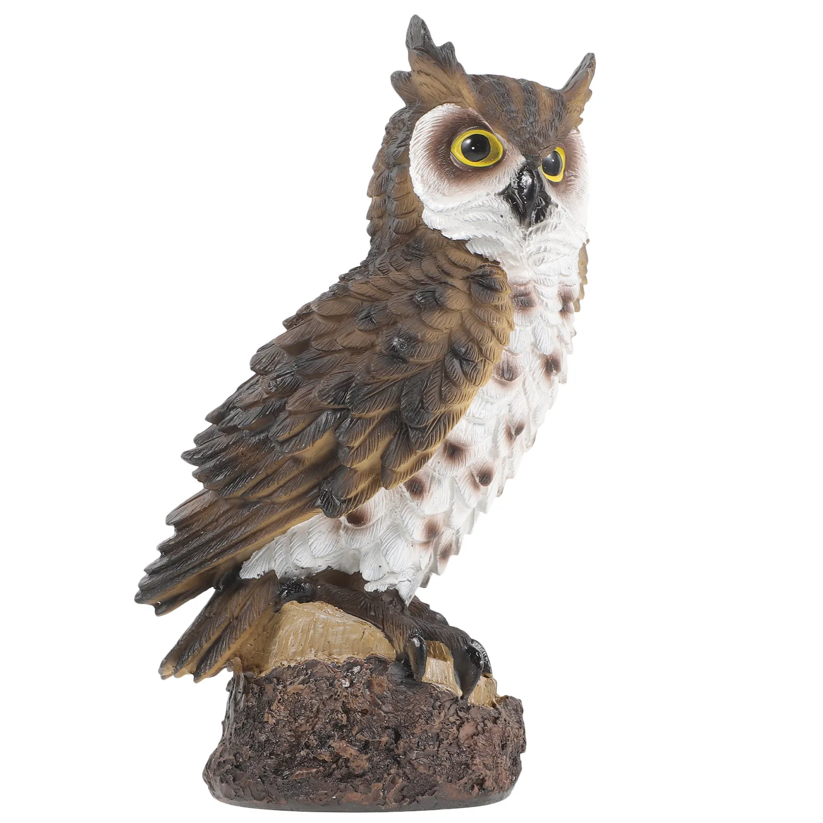 1Pcs Owl Yard Decor Creative Ground Insert Decorative Outdoor Garden Lawn Ornament Resin Animal Craft for Countryside Landscape