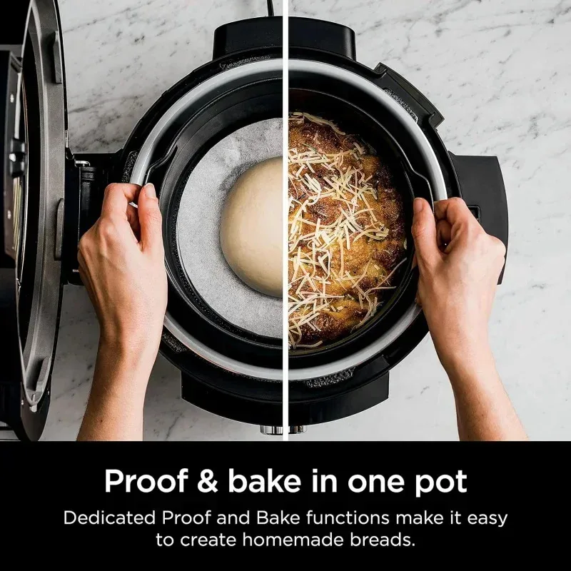 TGBF ninja ol701 Foodi 14-in-1 Smart XL 8 qt. طنجرة الضغط مقلاة بخارية Smartlid ومقياس الحرارة إطلاق البخار التلقائي، ذلك الهواء، علي