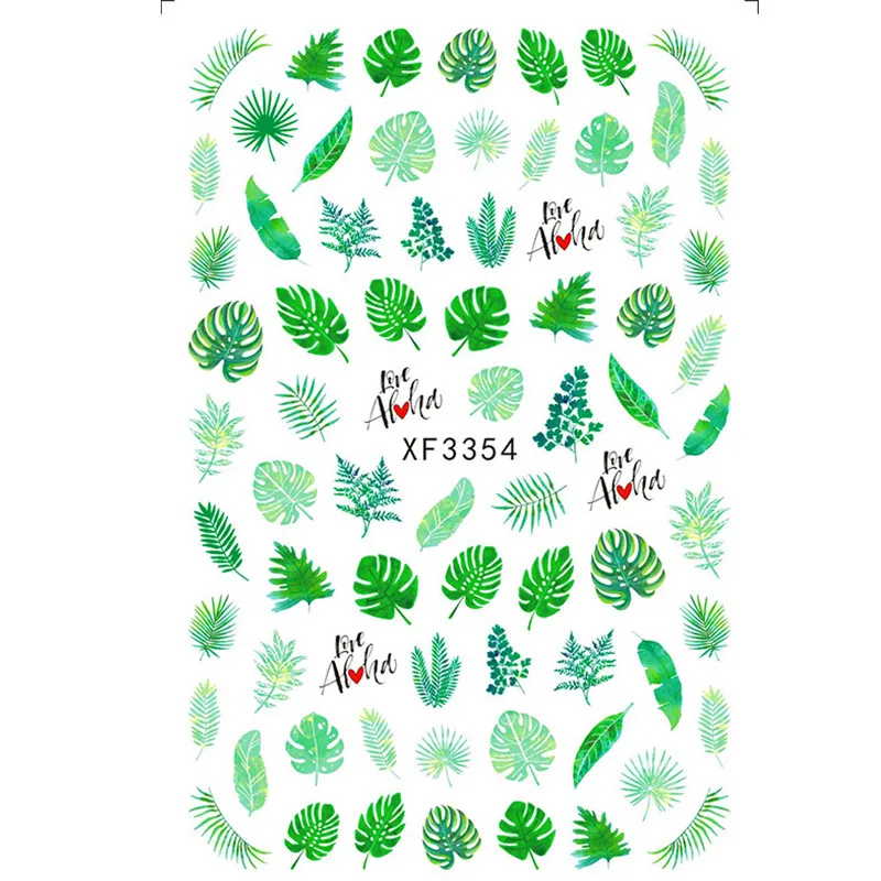 أنيقة ديزي الخريف يترك رسومات أظافر مانيكير الغراء الخلفي صائق الزينة تصميم مسمار ملصق لجمال الأظافر #6