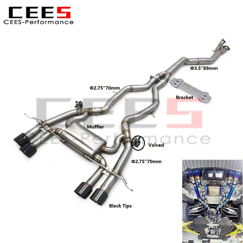 

cees M2 G87 Exhaust Pipe Stainless Steel Valvetronic Car Exhaust Pipe Muffler for BMW M2 G87 2023+ Valved Sport Exhaust System