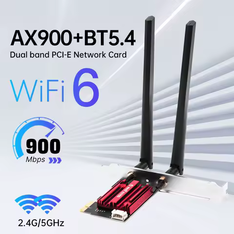 WiFi 6 PCIe FV-AX900pro Network Card Bluetooth 5.4 Dual-Band 2.4G/5.8GHz External Antennas Gaming/PC Adapter for Win10/11