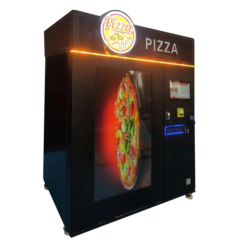 Customized 2023 AI Pizza Vending Machine With Baking System And Heating System Ready To Bake Pizza Mate Pre-made Pizza Vending
