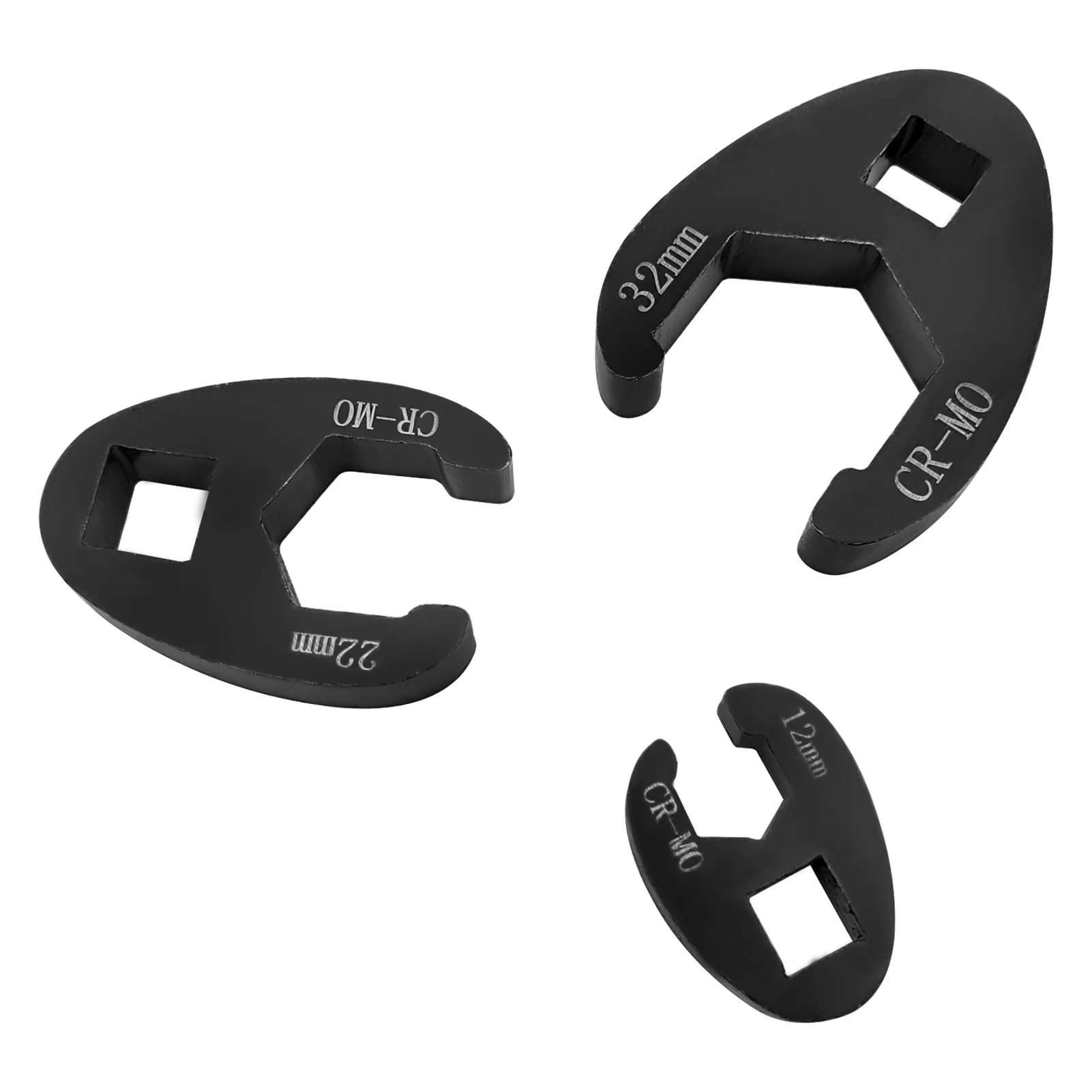 19pcs Metric Tool 8 to 32 mm Flare Nut Wrench Set 3/8\'\' and 1/2\'\' Drive Crowfoot Flare Nut Wrench Set