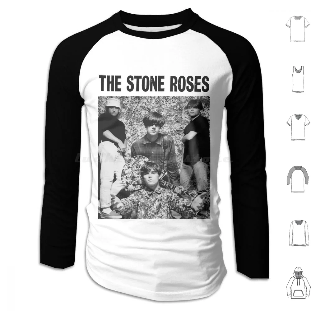 أفضل بائع من هوديس الصخور الإنجليزية بأكمام طويلة أفضل بائع الورود الحجرية كانت فرقة إنجليزية الورود الحجرية 001